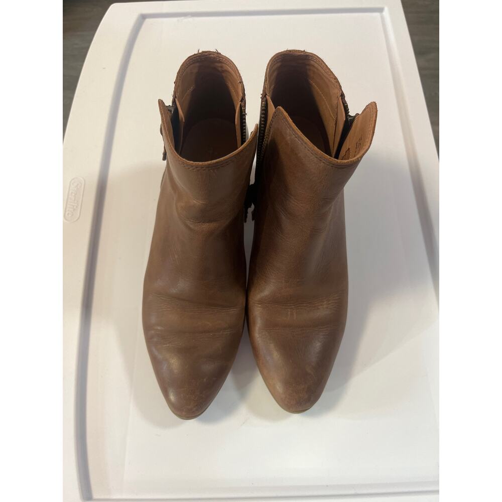 Frye 3471733 Judith Zip Ankle Booties Womens Wheat Brown Leather Size 7.5 - Picture 2 of 10